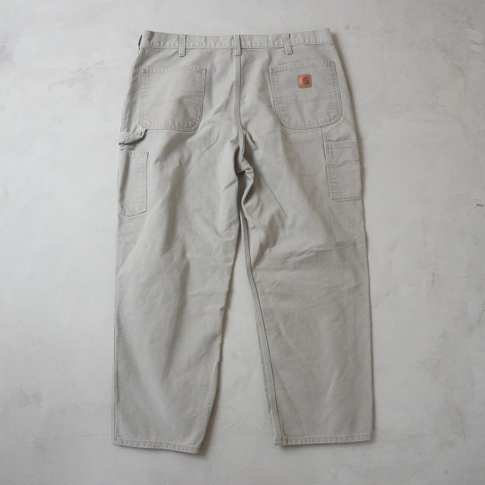 Vintage Carhartt B11 Pants 40x30 Mens Tan Duck Canvas Workwear Carpenter
